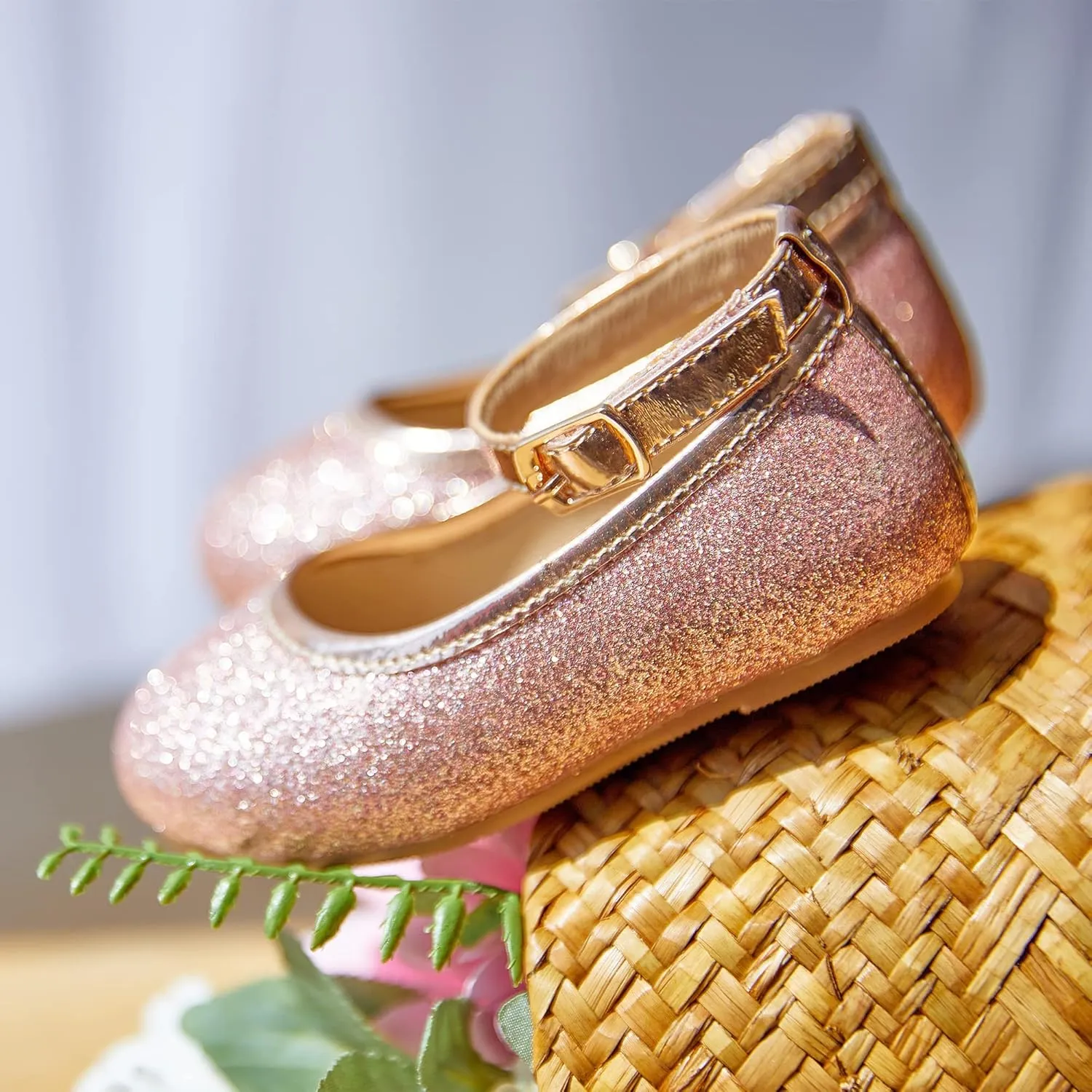 Otter MOMO Toddler/Little Girls Mary Jane Ballerina Flats Shoes Slip-on School Party Dress Shoes