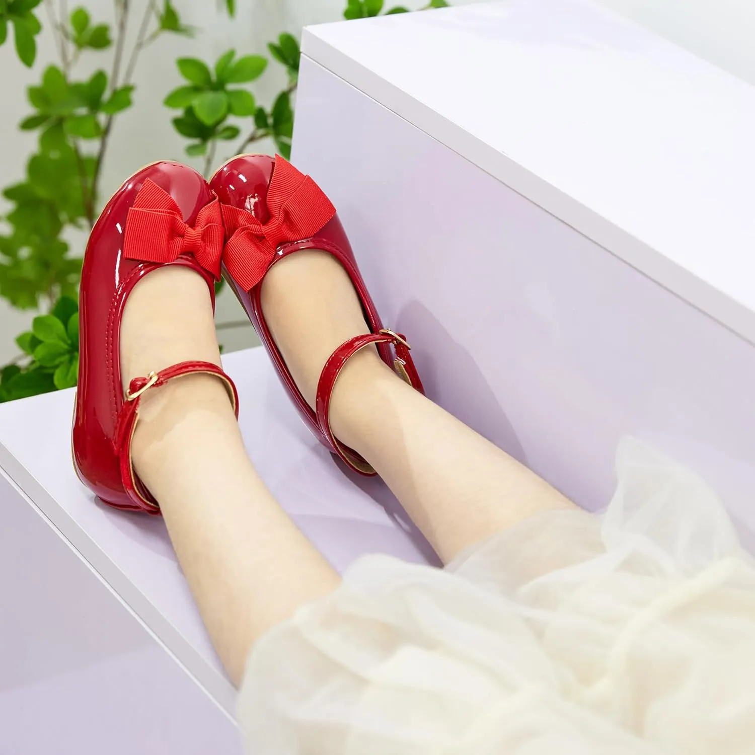 Otter MOMO Toddler/Little Girls Mary Jane Ballerina Flats Shoes Slip-on School Party Dress Shoes