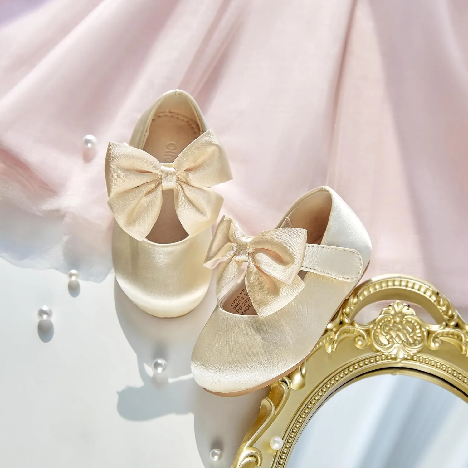 Otter MOMO Toddler/Little Girls Mary Jane Ballerina Flats Shoes Slip-on School Party Dress Shoes