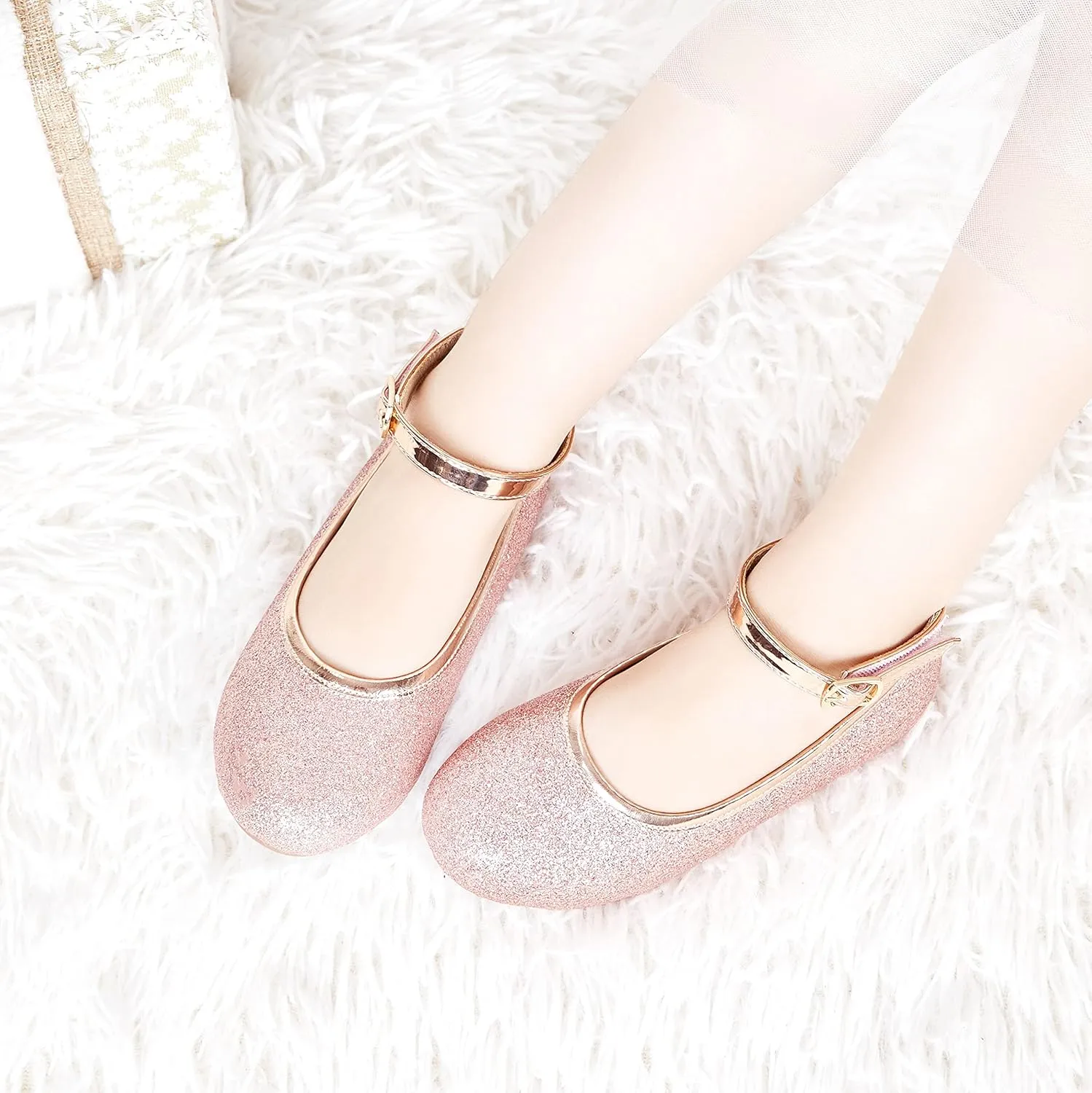 Otter MOMO Toddler/Little Girls Mary Jane Ballerina Flats Shoes Slip-on School Party Dress Shoes