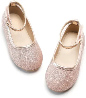 Otter MOMO Toddler/Little Girls Mary Jane Ballerina Flats Shoes Slip-on School Party Dress Shoes