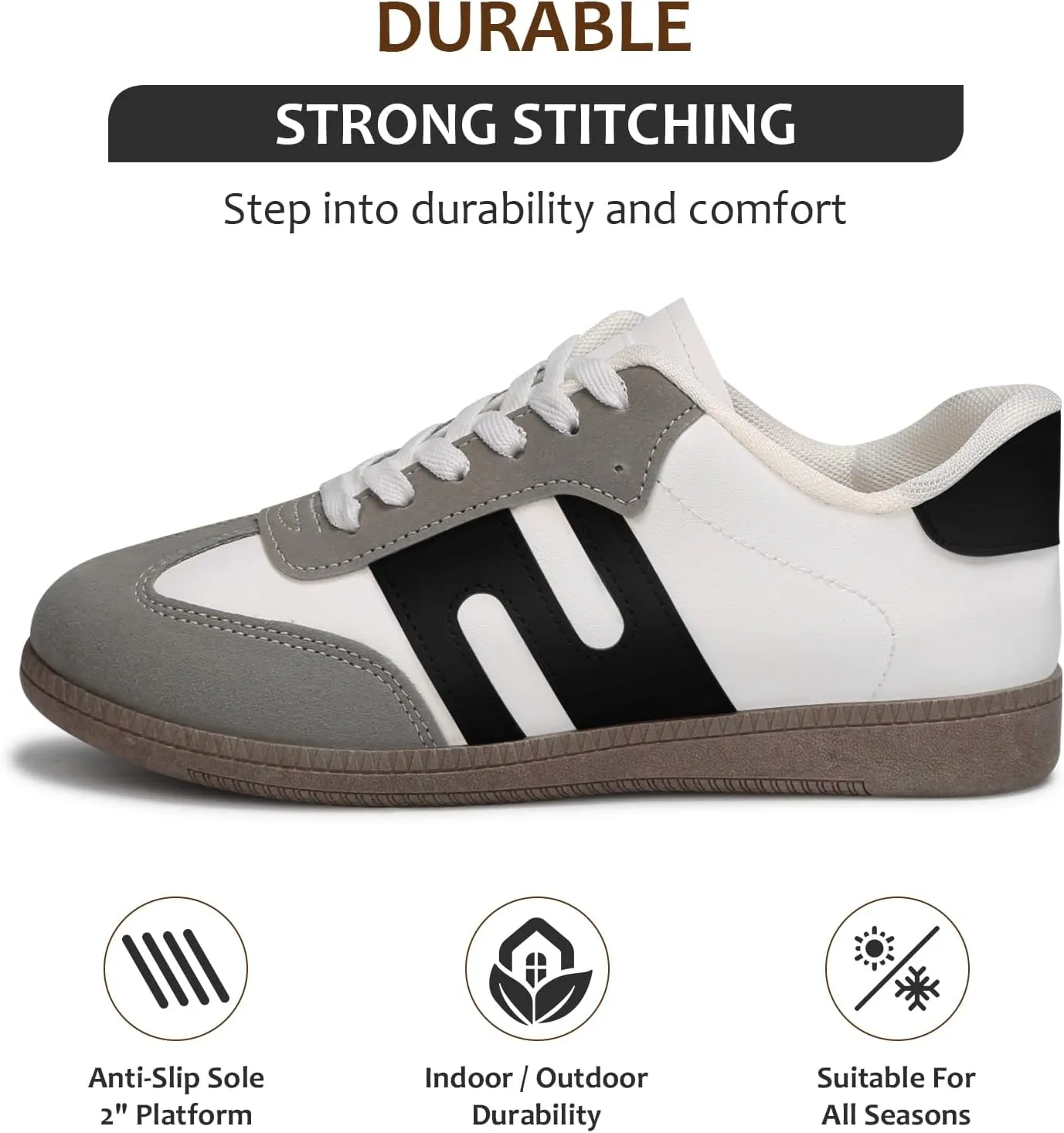 Padgene Womens Fashion Sneakers Women's Retro Shoes Casual Tennis Comfortable Walking Shoes Lace-Up Non Slip Sneakers for Women