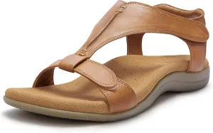 PARTY Women's Open Toe Sandals Arch Support and Adjustable Straps Comfortable Sandals for Walking