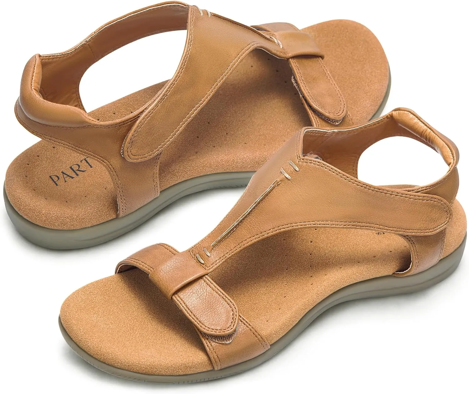 PARTY Women's Open Toe Sandals Arch Support and Adjustable Straps Comfortable Sandals for Walking