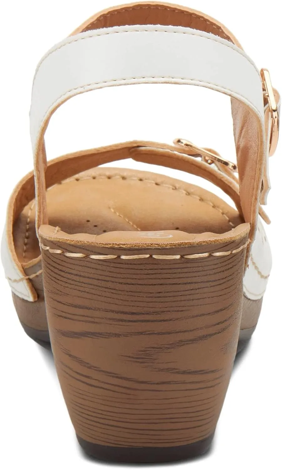 PATRIZIA Spring Step Shantay Wedge Sandals for Women - Ladies Sandals with ankle strap buckle closures - Womens Casuals Sandals for Outdoor