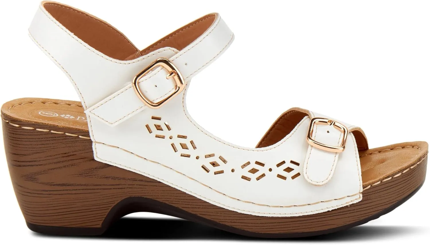 PATRIZIA Spring Step Shantay Wedge Sandals for Women - Ladies Sandals with ankle strap buckle closures - Womens Casuals Sandals for Outdoor