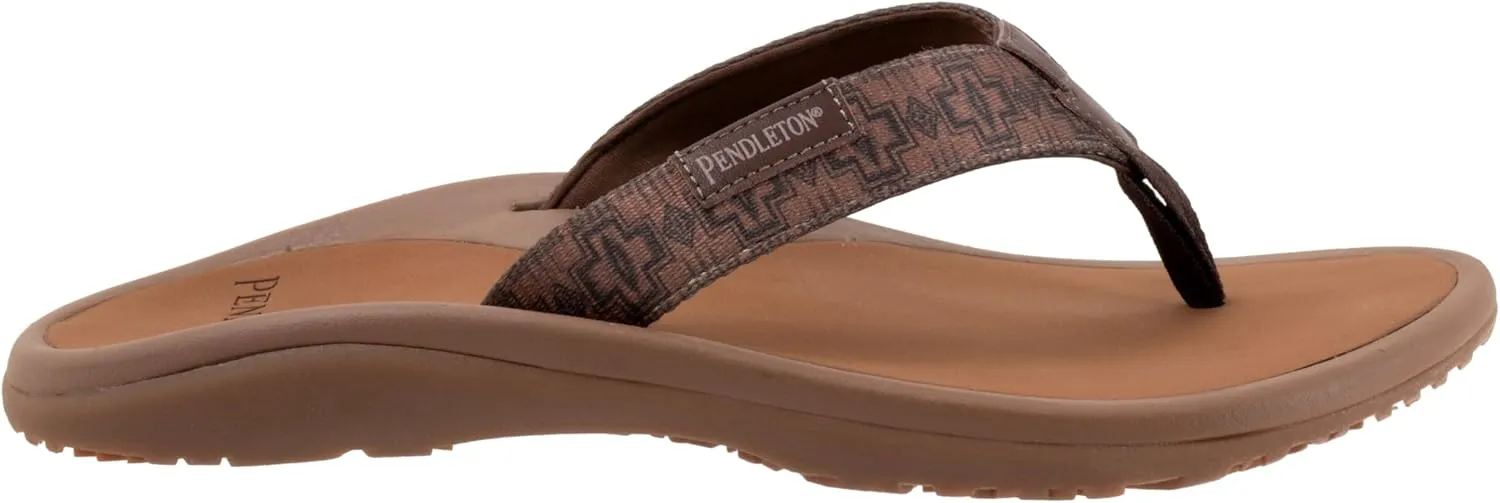 PENDLETON Men's Sandals with Cushioned EVA Insole Pattern, Microfiber Lining, Flexible Rubber Sole, 1/2" Heel