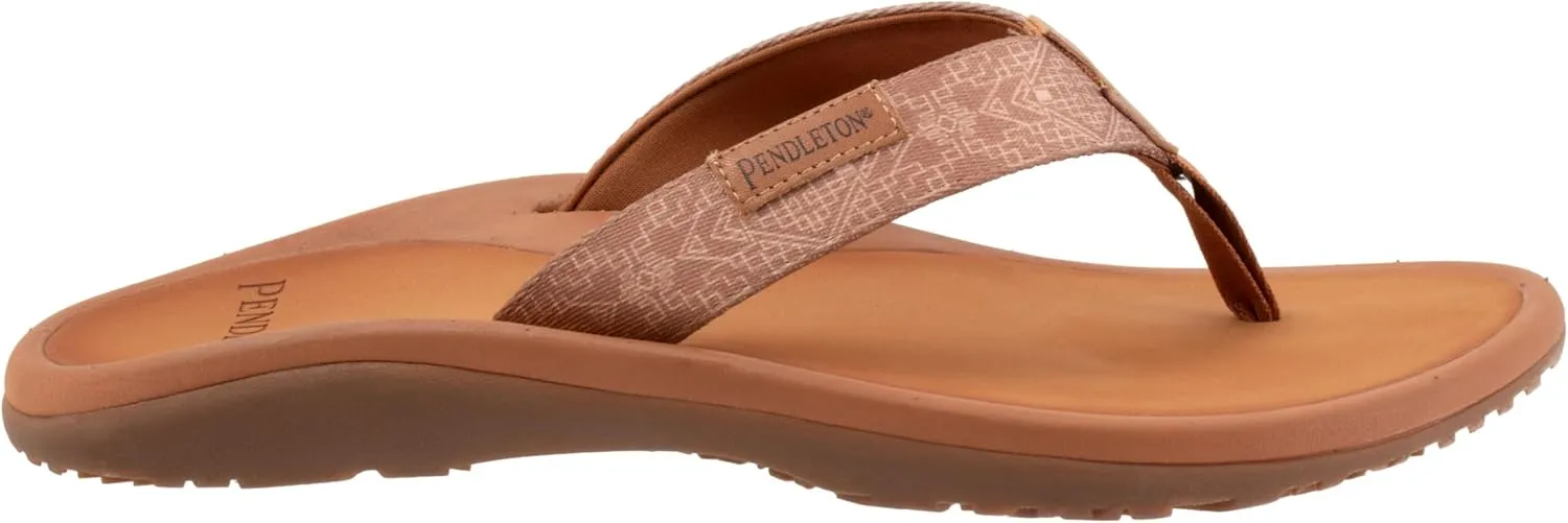 PENDLETON Men's Sandals with Cushioned EVA Insole Pattern, Microfiber Lining, Flexible Rubber Sole, 1/2" Heel