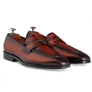 Penny Loafers Brown Hand Finished