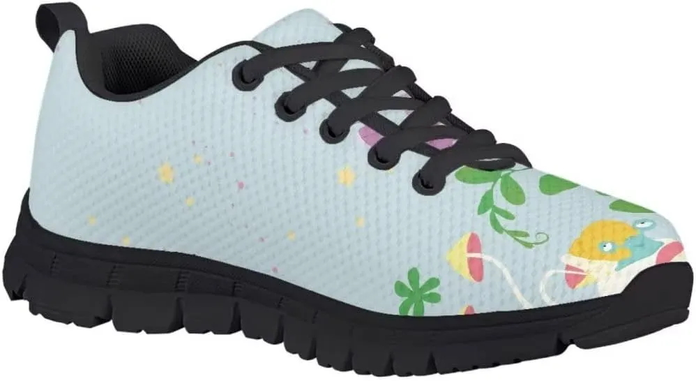 Pinupub Kids Lace-up Sneakers Comfortable Lightweight Casual Running Walking Tennis Shoes