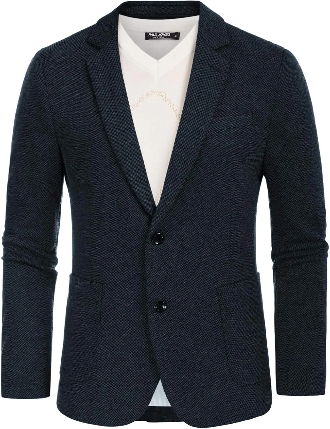 PJ PAUL JONES Men's Casual Knit Blazer Suit Jackets Two Button Lightweight Unlined Sport Coat