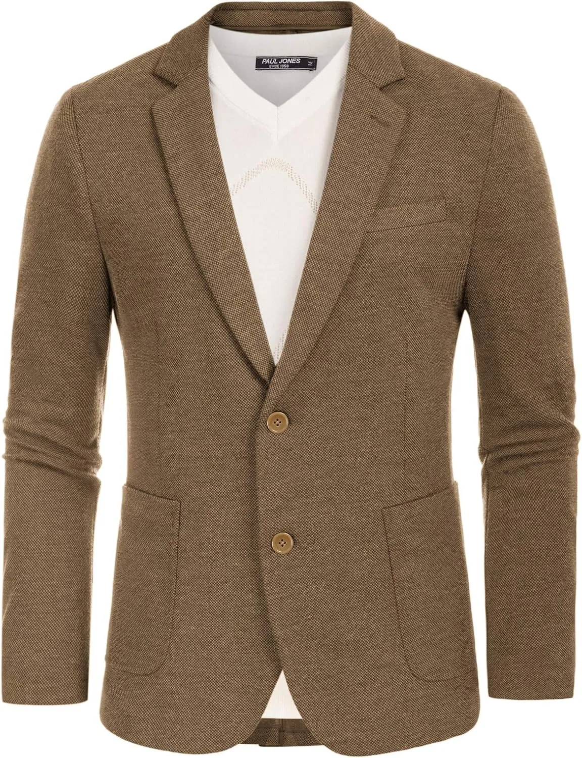 PJ PAUL JONES Men's Casual Knit Blazer Suit Jackets Two Button Lightweight Unlined Sport Coat