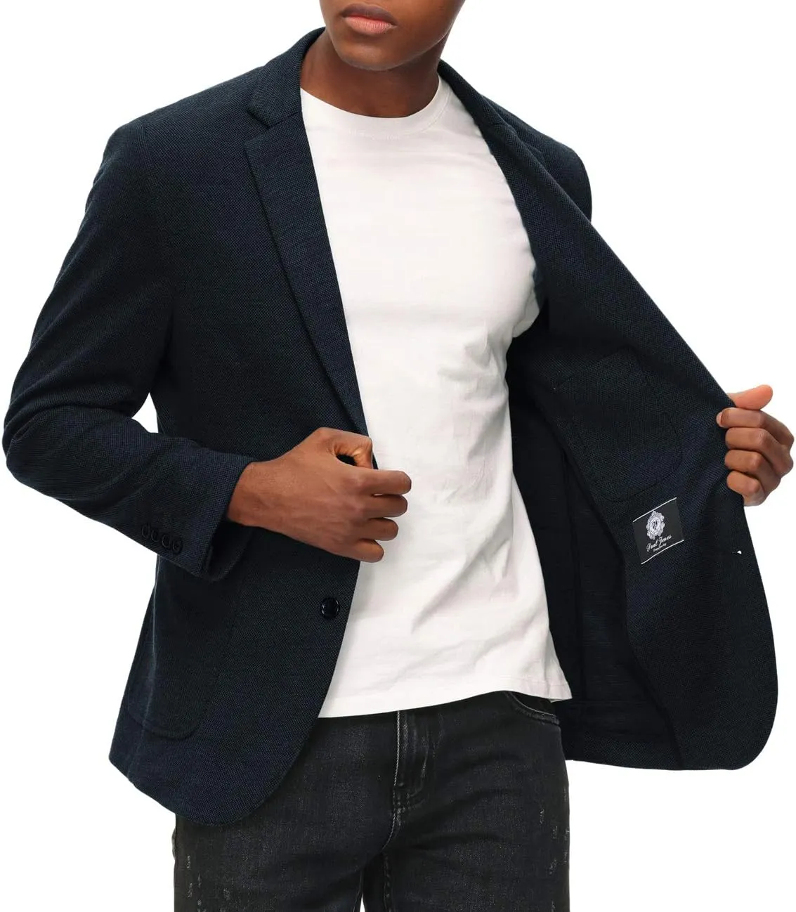 PJ PAUL JONES Men's Casual Knit Blazer Suit Jackets Two Button Lightweight Unlined Sport Coat