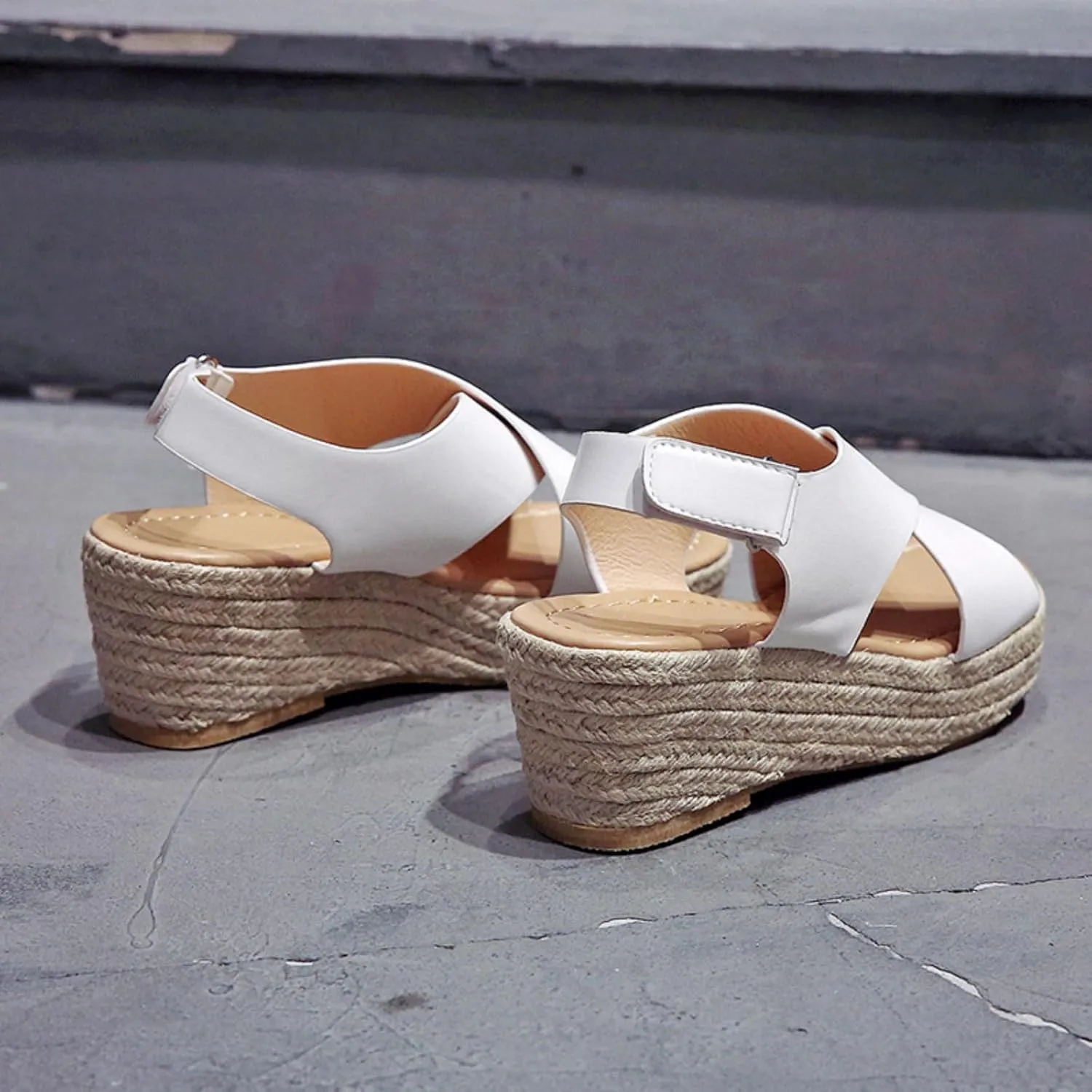 Platform Sandals Women Comfortable High Heel Casual Wedge Shoes Dressy Open Toe Ankle Strap Roman Sandal Espadrille Wedges Hawaiian Vacation Beach Breathable 2025 Trendy Walking Slippers