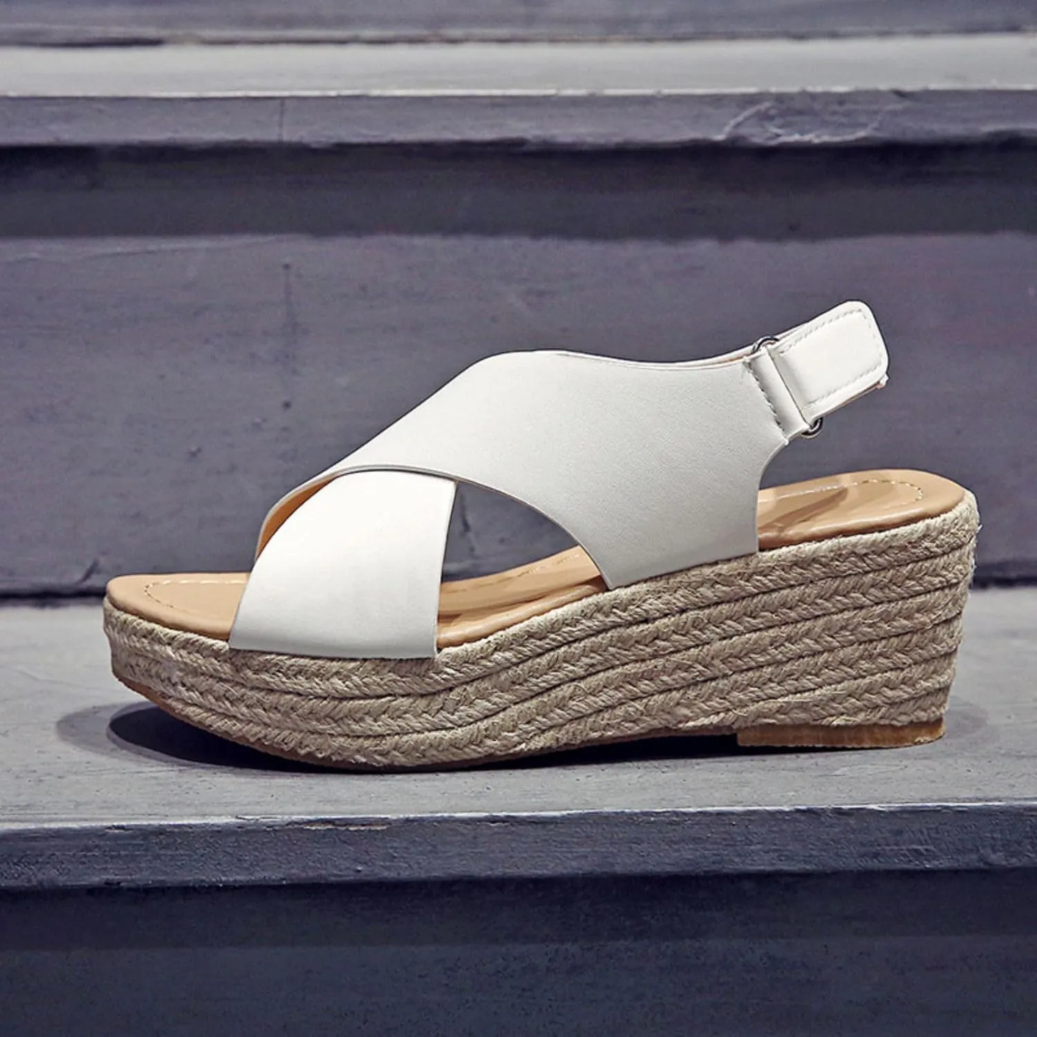 Platform Sandals Women Comfortable High Heel Casual Wedge Shoes Dressy Open Toe Ankle Strap Roman Sandal Espadrille Wedges Hawaiian Vacation Beach Breathable 2025 Trendy Walking Slippers