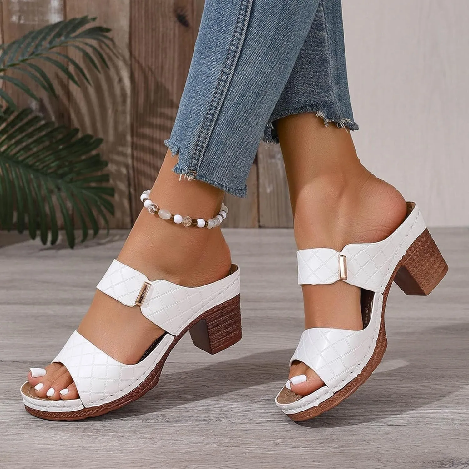Platform Wedge Sandals for Women 2025 Dressy Summer Ankle Strap Wedges Casual Hollow Out Open Toe Low Heel Comfortable Sandal Work Sandals for Women Office Breathable Dress Shoes