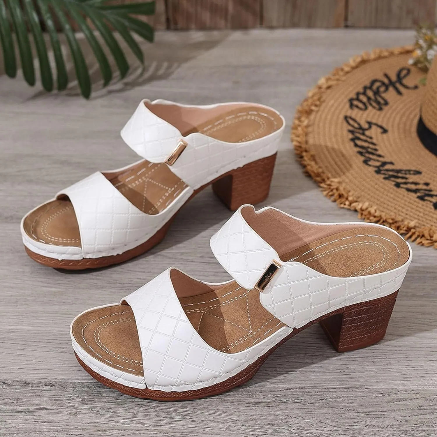 Platform Wedge Sandals for Women 2025 Dressy Summer Ankle Strap Wedges Casual Hollow Out Open Toe Low Heel Comfortable Sandal Work Sandals for Women Office Breathable Dress Shoes