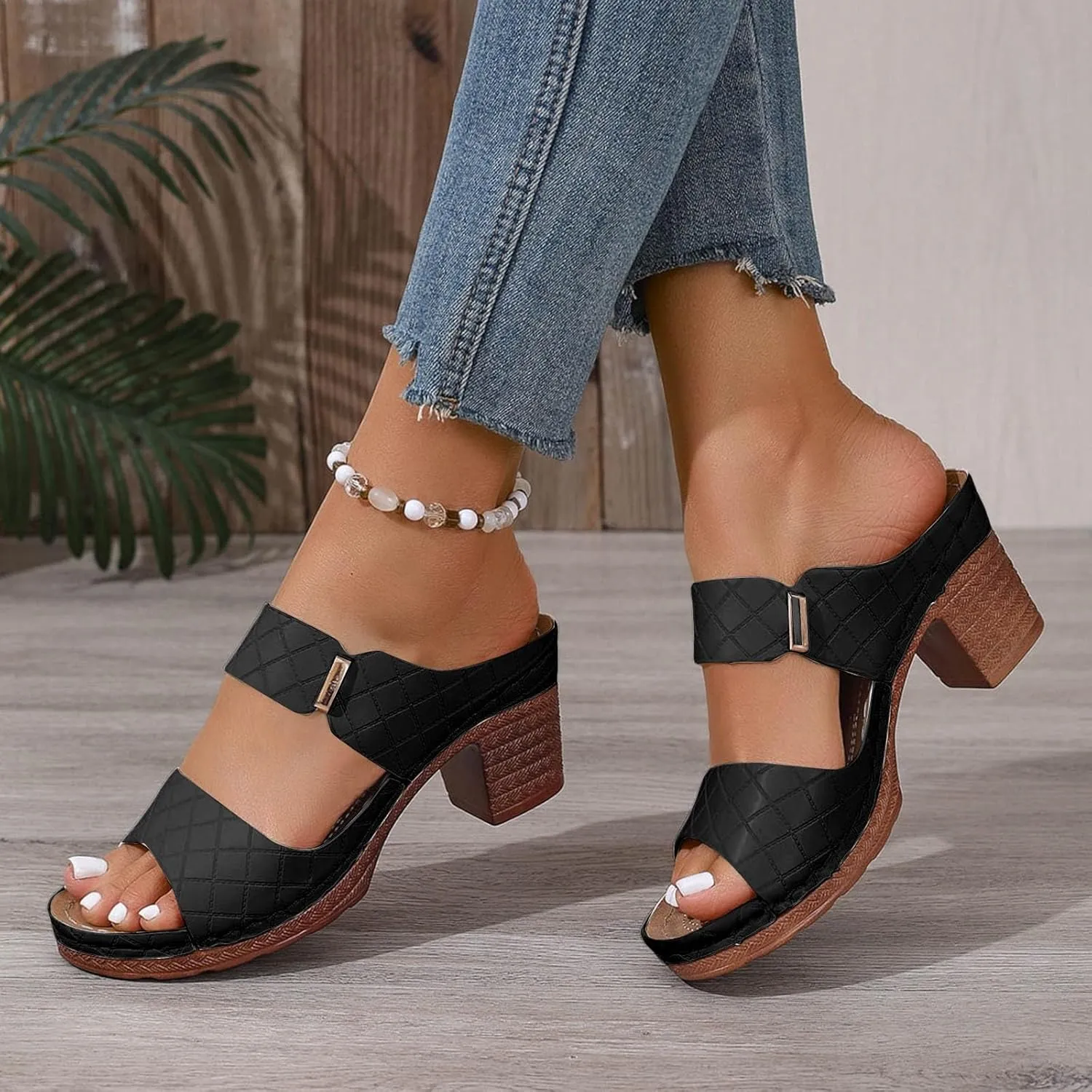 Platform Wedge Sandals for Women 2025 Dressy Summer Ankle Strap Wedges Casual Hollow Out Open Toe Low Heel Comfortable Sandal Work Sandals for Women Office Breathable Dress Shoes