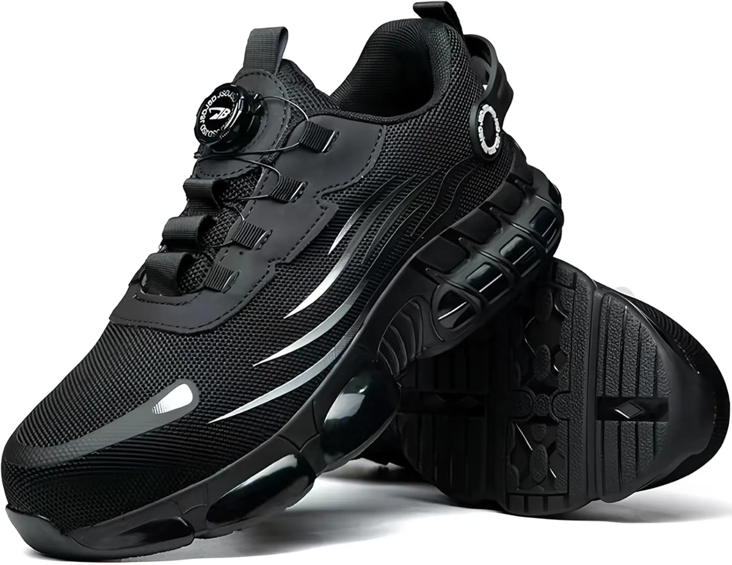 Prestivos Steel Toe Shoes for Men Women Work Safety Air Cushion Shoes Anti-Slip Lightweight Puncture Comfortable Composite Evontiras Steel Toe Casual Sneakers