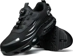 Prestivos Steel Toe Shoes for Men Women Work Safety Air Cushion Shoes Anti-Slip Lightweight Puncture Comfortable Composite Evontiras Steel Toe Casual Sneakers
