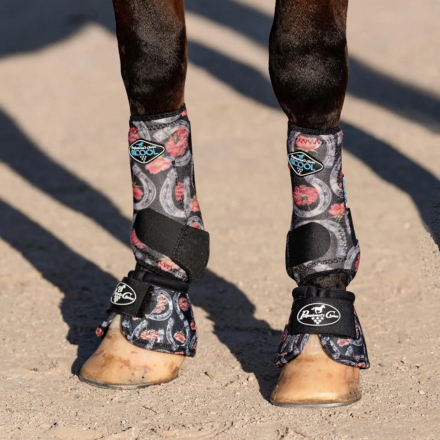 Professional's Choice 2XCOOL Sports Medicine Horse Boots | Protective & Breathable Design for Ultimate Comfort & Durability in Active Horses |2 Pack | Large Horse Shoe
