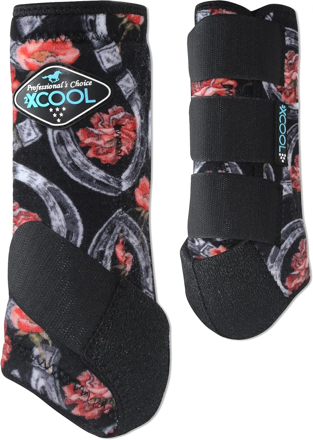Professional's Choice 2XCOOL Sports Medicine Horse Boots | Protective & Breathable Design for Ultimate Comfort & Durability in Active Horses |2 Pack | Large Horse Shoe