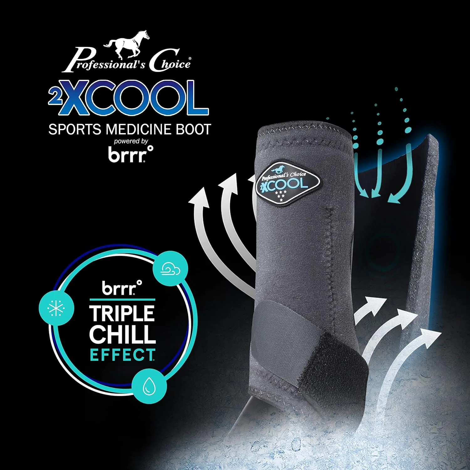Professional's Choice 2XCOOL Sports Medicine Horse Boots | Protective & Breathable Design for Ultimate Comfort & Durability in Active Horses |2 Pack | Large Horse Shoe