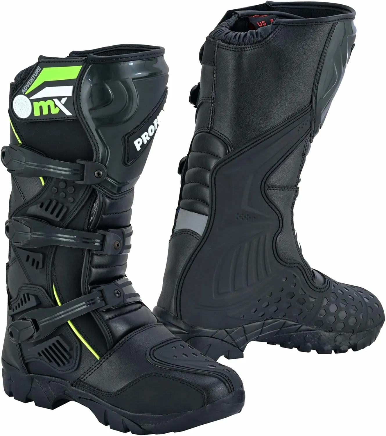 PROFIRST Genuine Leather Waterproof Motorbike Boots Off Road Adventure Touring Motorcycle Shoes High Long Ankle Casual Racing Sports Touring Cruise