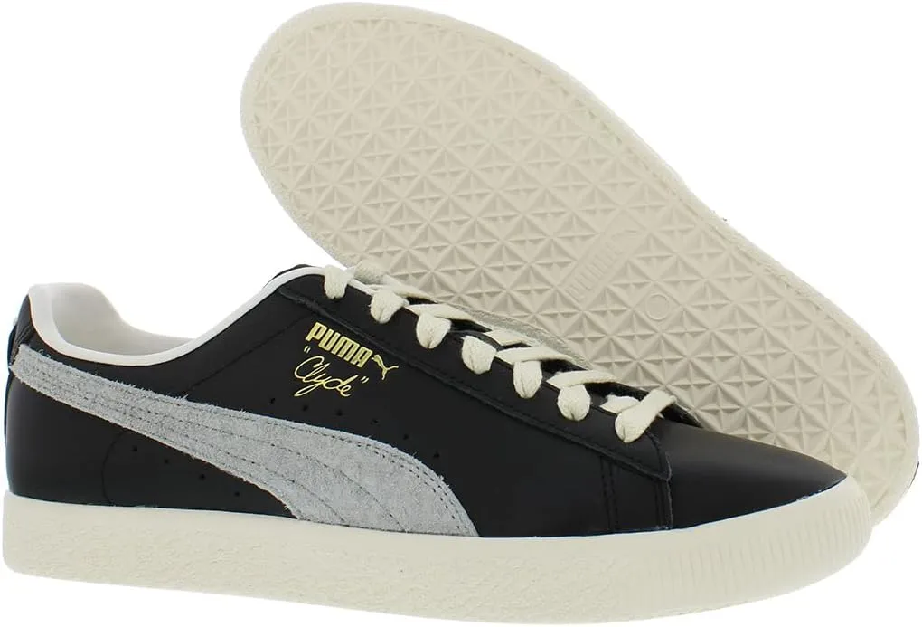 PUMA Mens Clyde Base Lace Up Sneakers Casual Casual - White
