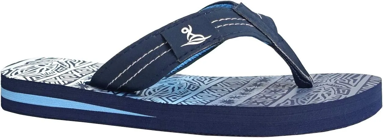 REDVOLUTION New Boys' Beach Sandal TRIBAL Tattoo | Geometric Bali Flip-Flop Sandals