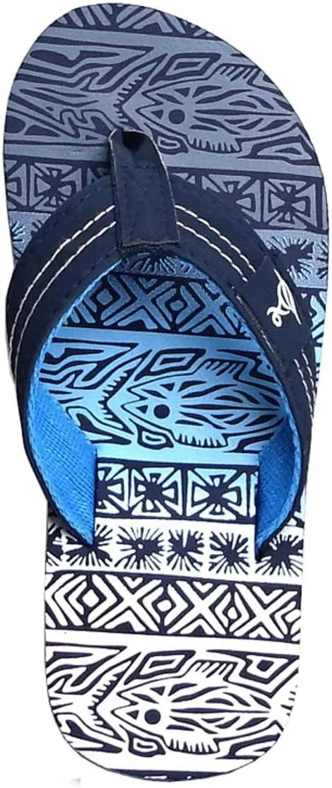 REDVOLUTION New Boys' Beach Sandal TRIBAL Tattoo | Geometric Bali Flip-Flop Sandals