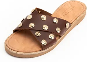 REVORN - SHINE Designer Sandal | Handcrafted Women Sandal | 100% Genuine Leather | Ultra Comfortable Insole | Flexible Sole | Sophisticated Design