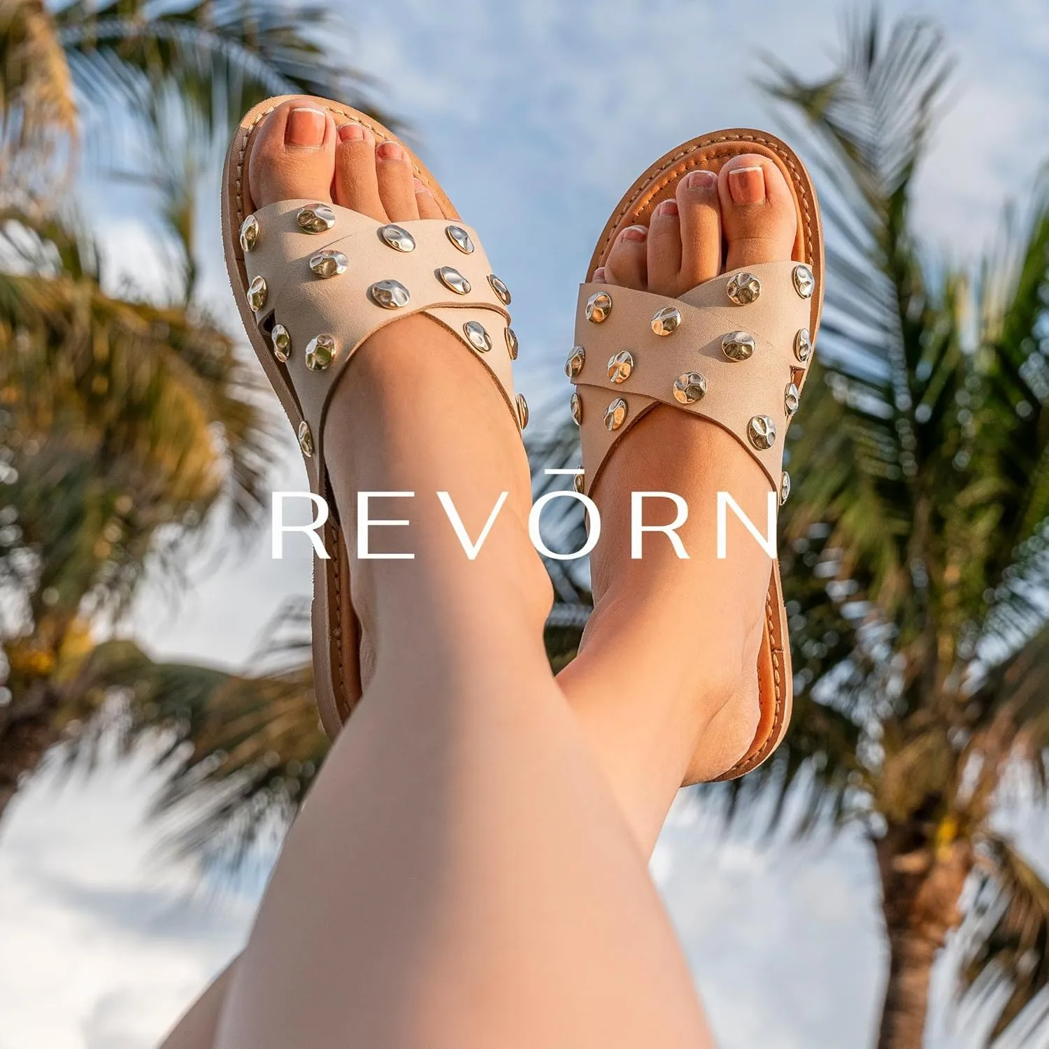 REVORN - SHINE Designer Sandal | Handcrafted Women Sandal | 100% Genuine Leather | Ultra Comfortable Insole | Flexible Sole | Sophisticated Design