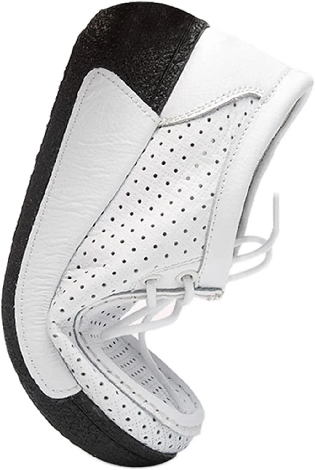 rismart Women's Lace-up Fashion Sneakers Leather Platform Casual Walking Shoes