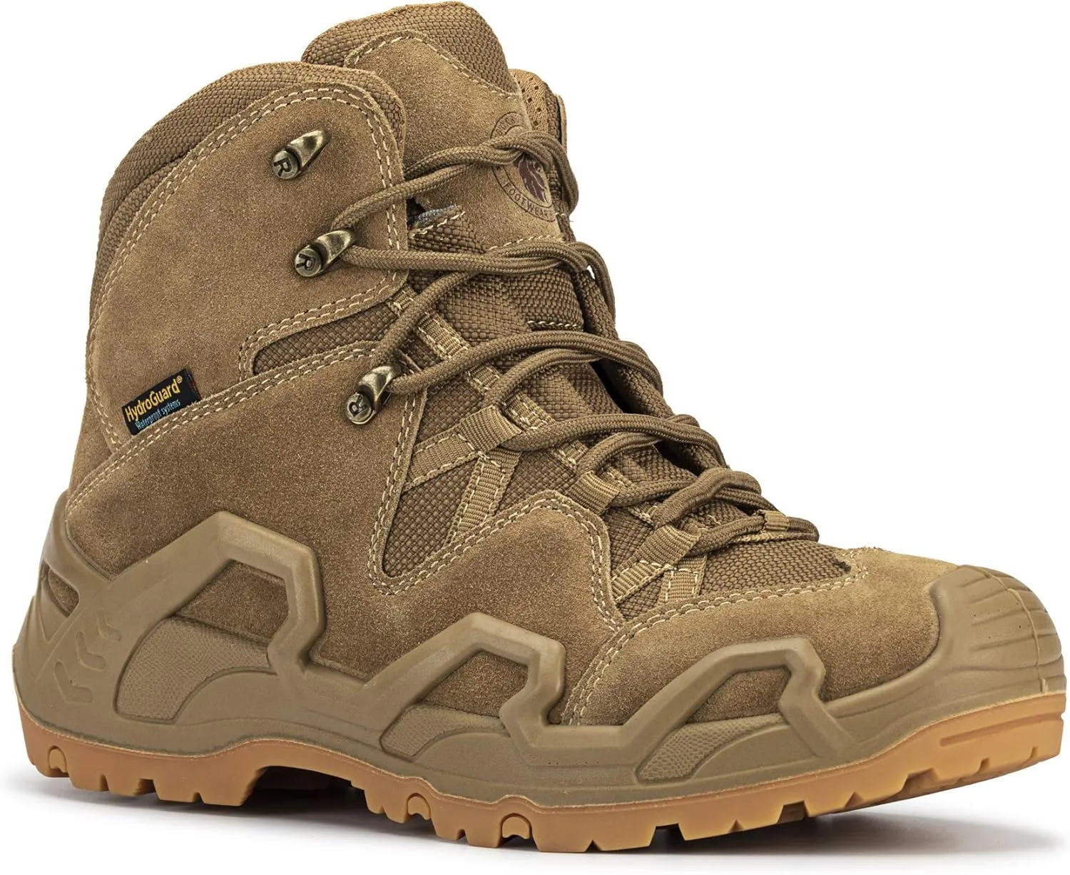 ROCKROOSTER Walland Men 8 inch Combat Boots for men, Trekking Waterproof Rubber Outsole Backpacking Hiking Boots KS735-KS737