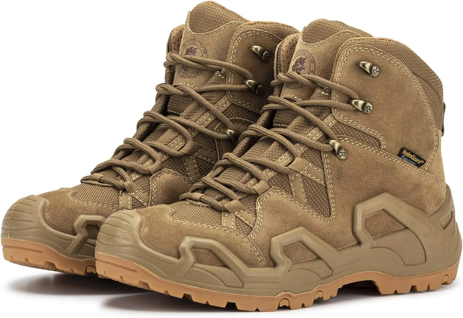 ROCKROOSTER Walland Men 8 inch Combat Boots for men, Trekking Waterproof Rubber Outsole Backpacking Hiking Boots KS735-KS737