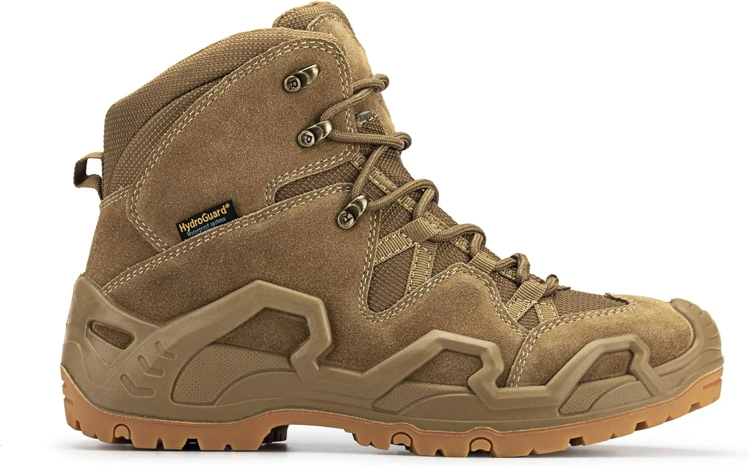 ROCKROOSTER Walland Men 8 inch Combat Boots for men, Trekking Waterproof Rubber Outsole Backpacking Hiking Boots KS735-KS737