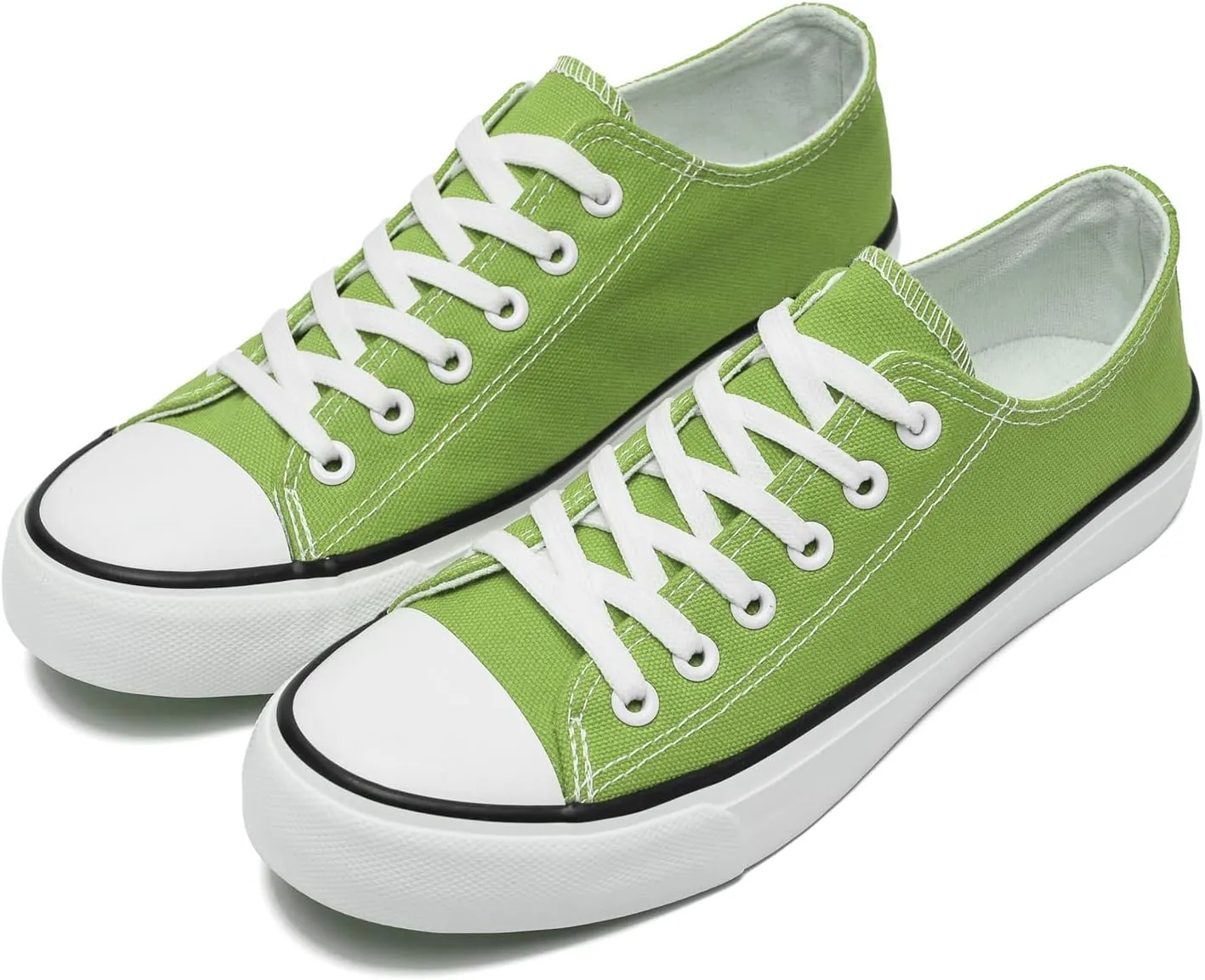 rosyclo Canvas Shoes for Women and Men, Low Top Canvas Sneakers Fashion Lace Up Comfortable Womens Classic Casual Tennis Walking Shoes