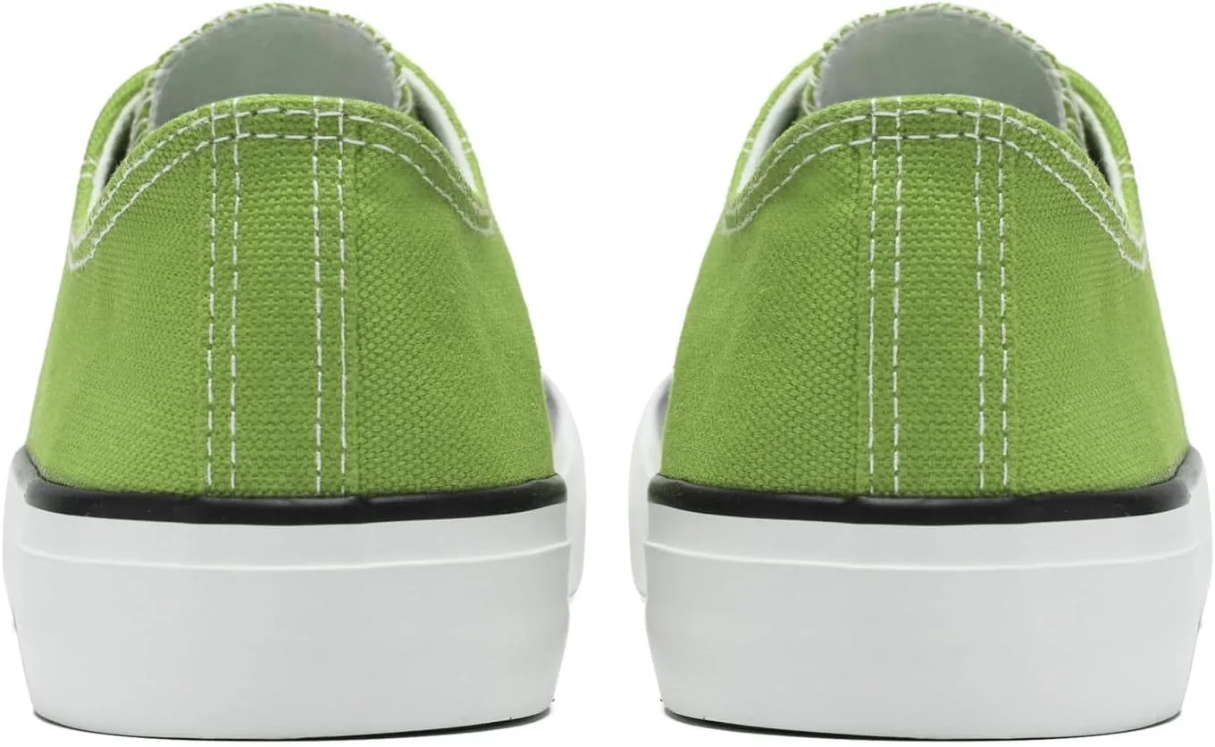 rosyclo Canvas Shoes for Women and Men, Low Top Canvas Sneakers Fashion Lace Up Comfortable Womens Classic Casual Tennis Walking Shoes
