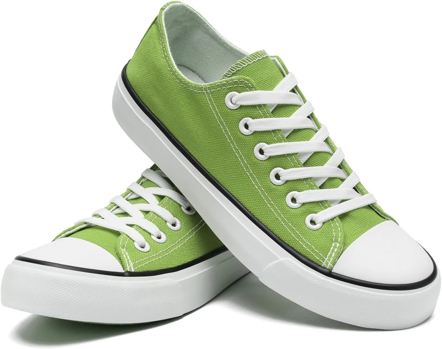 rosyclo Canvas Shoes for Women and Men, Low Top Canvas Sneakers Fashion Lace Up Comfortable Womens Classic Casual Tennis Walking Shoes