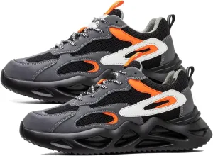 Safety Shoes for Men or Women,Anti-Smashing Head,Widening Without Grinding feet, Protective Toe Safety,Kevra Midsole,Soft and Lightweight Protective Soles of feet Safe,46,Grey