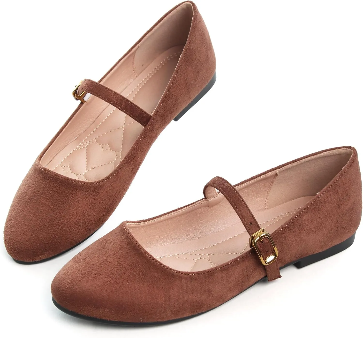SAILING LU Women Pointed Toe Mary Janes Shoes Retro Plaid Dress Shoes Comfortable Ballet Flats Portable Holiday Shoes