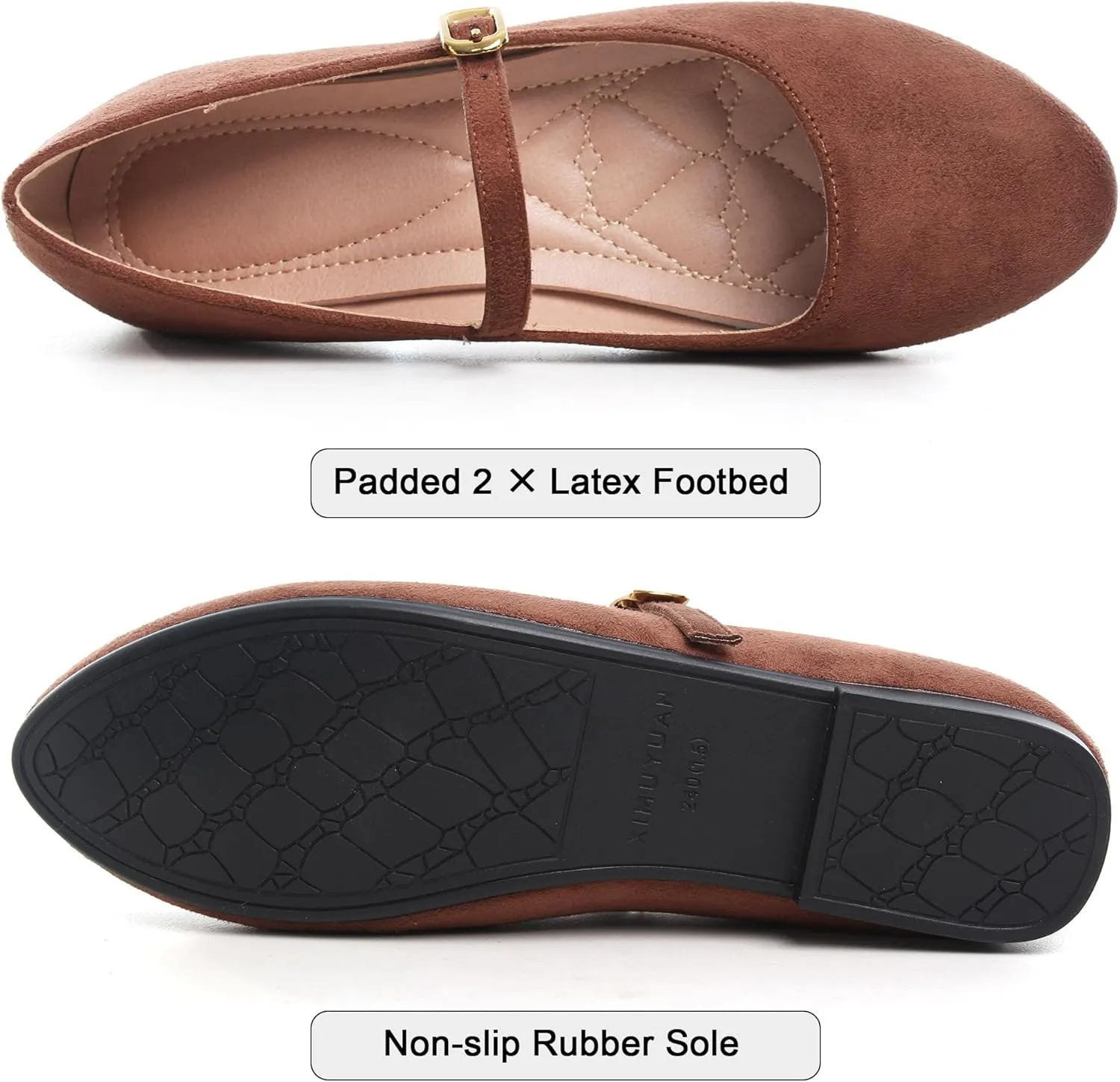 SAILING LU Women Pointed Toe Mary Janes Shoes Retro Plaid Dress Shoes Comfortable Ballet Flats Portable Holiday Shoes