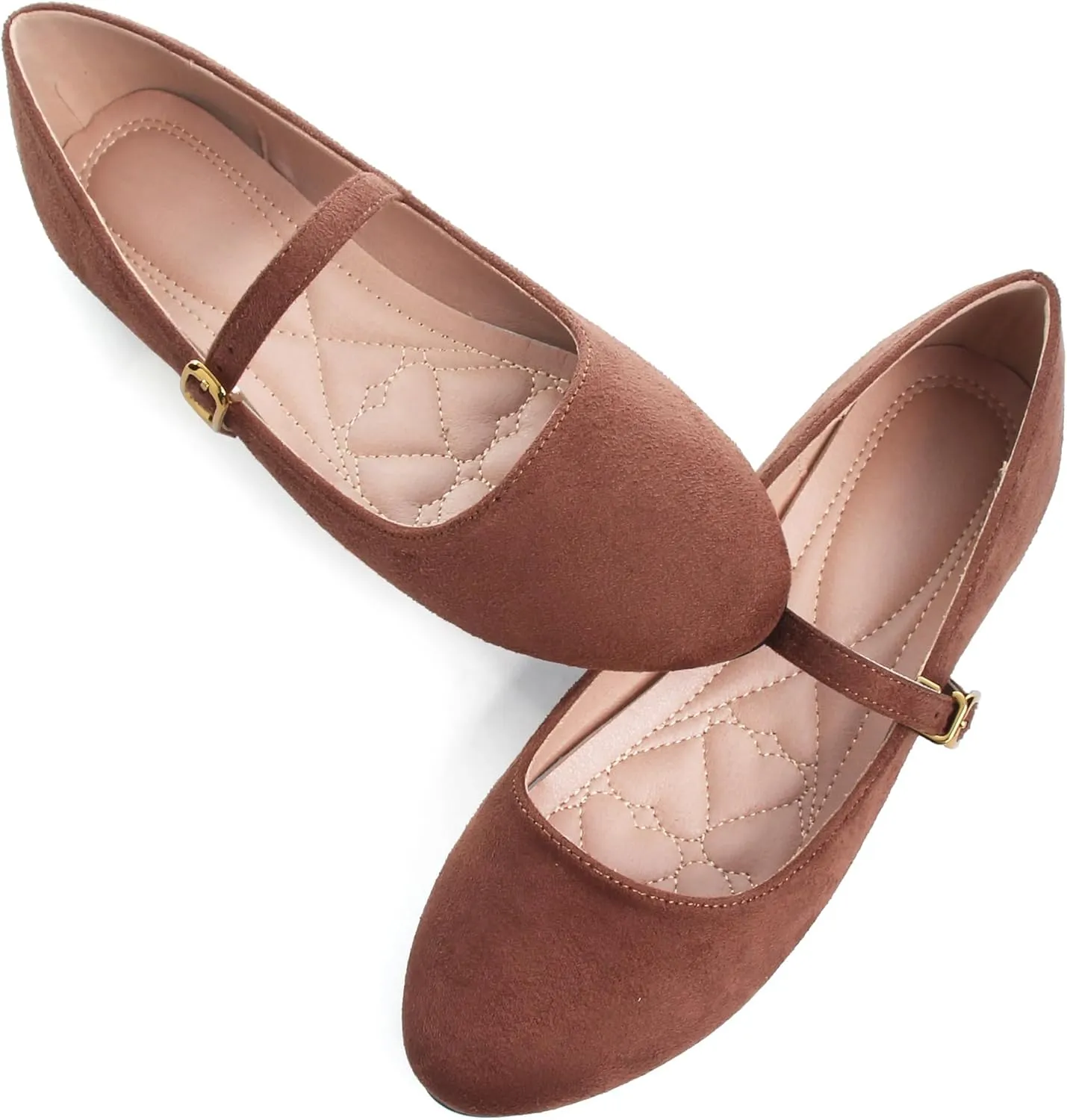 SAILING LU Women Pointed Toe Mary Janes Shoes Retro Plaid Dress Shoes Comfortable Ballet Flats Portable Holiday Shoes