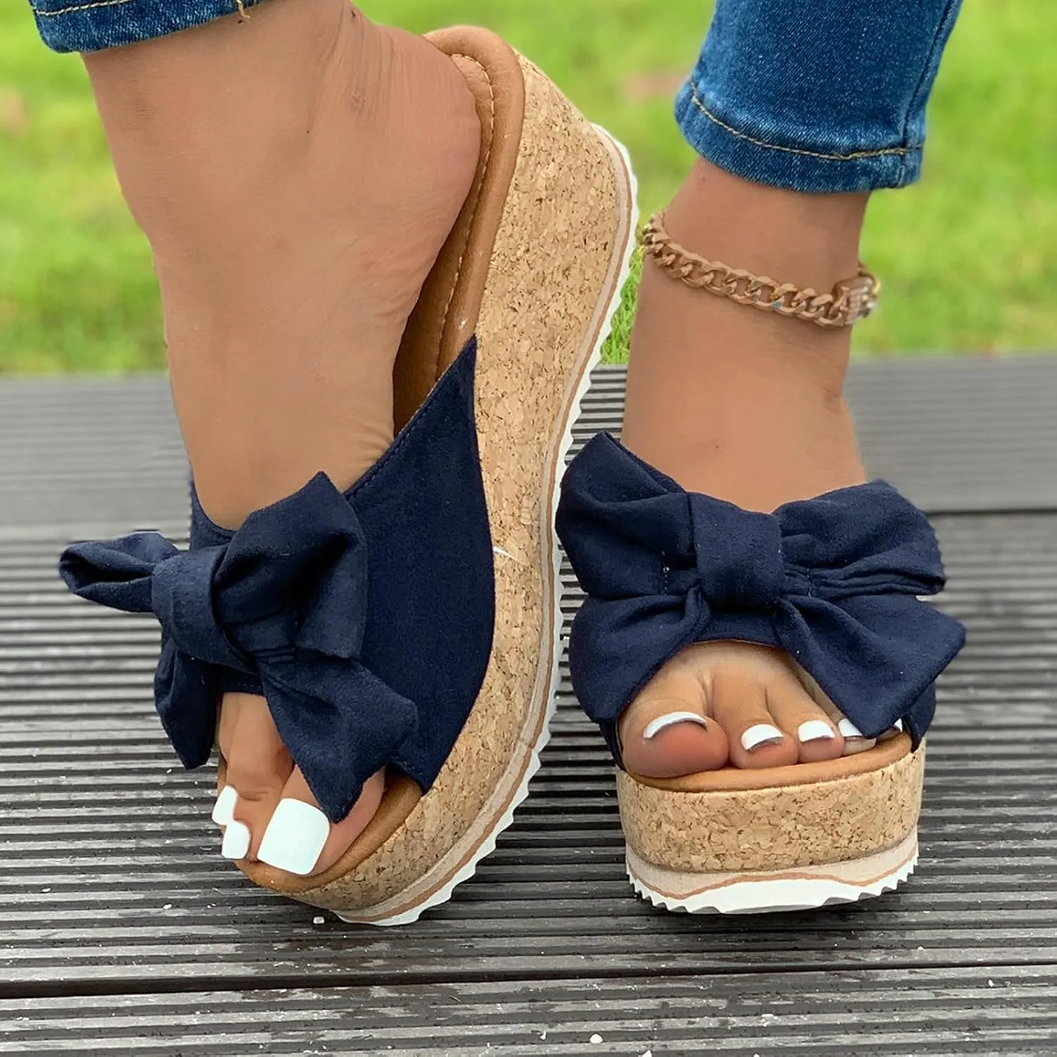 Sandals for Women Dressy Walking Orthopedic Slippers Casual Bottom Roman Shoes 2025 Summer Wedges Sandals