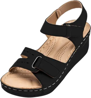 Sandals for Women Dressy,Sandals For Womens Casual Open Toe Strappy Wedge Sandals Summer Dressy Beach Womens Sandals
