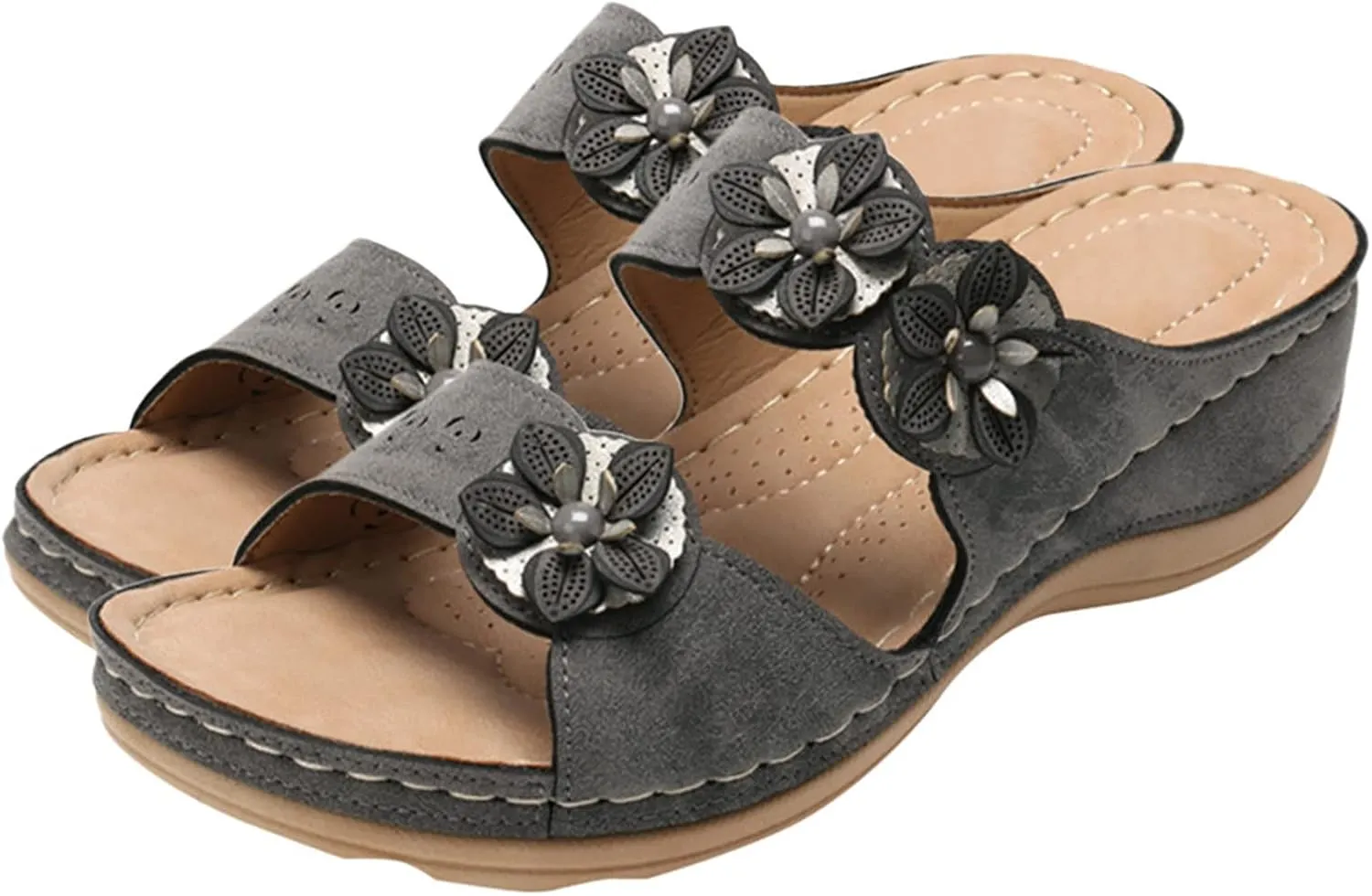 Sandals Women Fashion, Womens Sandals Premium Orthopedic Open Toe Sandals Retro Anti-Slip Breathable