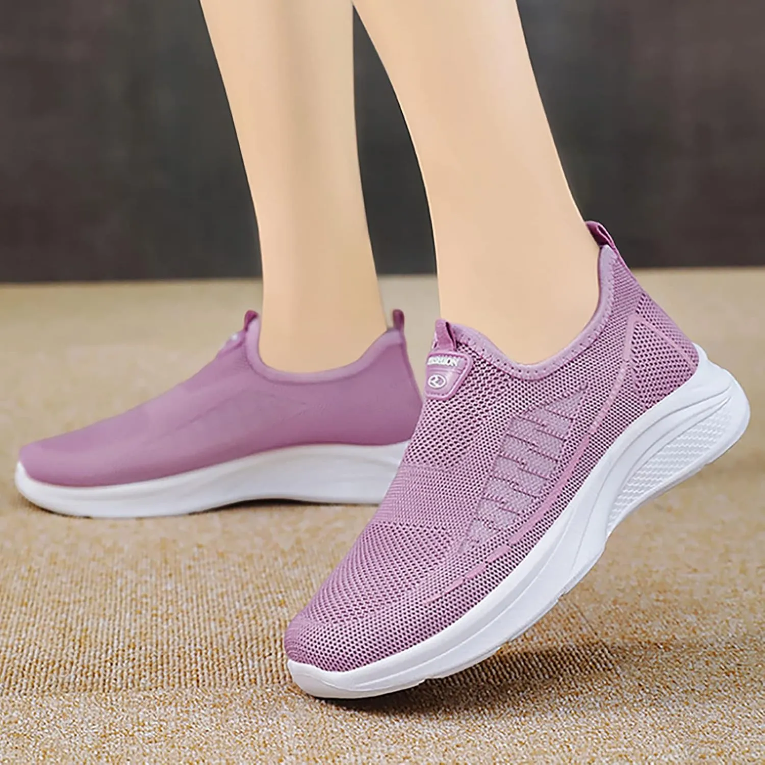 SBGMoSJ Running Shoes for Women Black Slip On Walking Sneakers for Women 2023 Wide Black Sneakers for Women Dressy Comfortable Sneakers for Women Size 8 Wide Width Women Walking Shoes Slip On