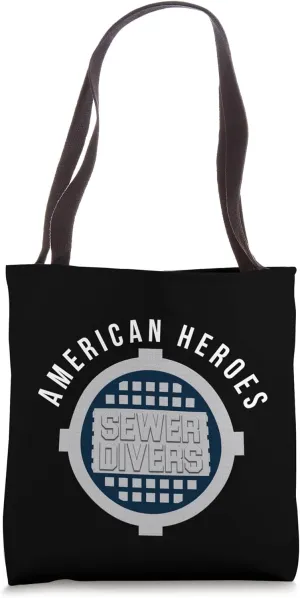 SCBA Sewer Inspection Maintenance Sewer Diving American Hero Tote Bag