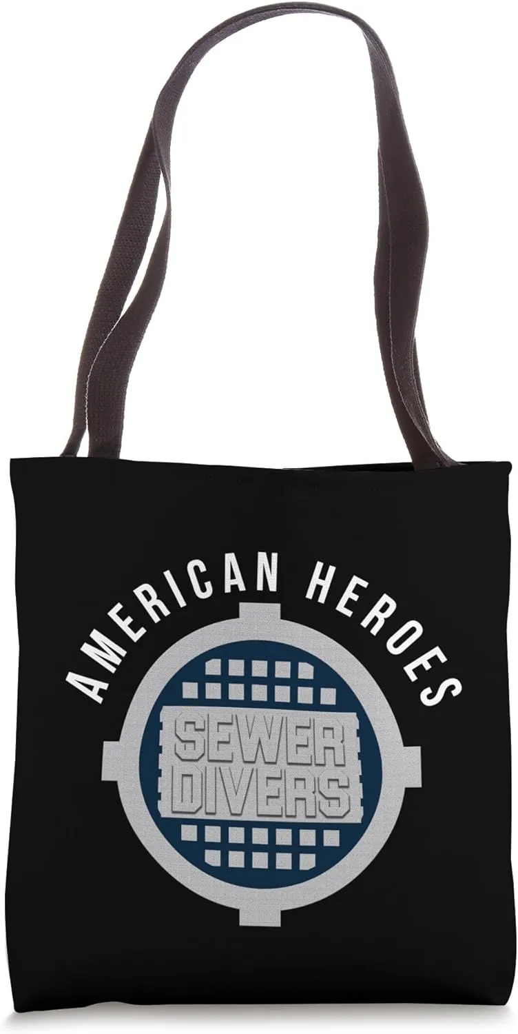 SCBA Sewer Inspection Maintenance Sewer Diving American Hero Tote Bag